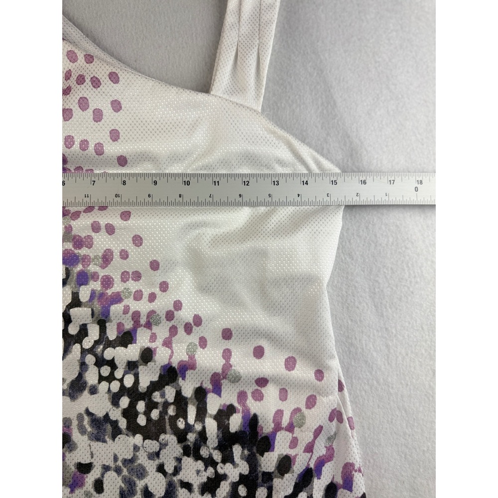 Tai One Shoulder Dress Womens Size S White Purple Abstract Sleeveless Mini - Picture 8 of 11